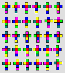 30 cubos ~ 6 colores