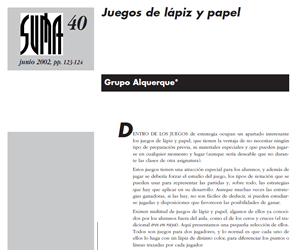 Juegos de l&aacute;piz y papel