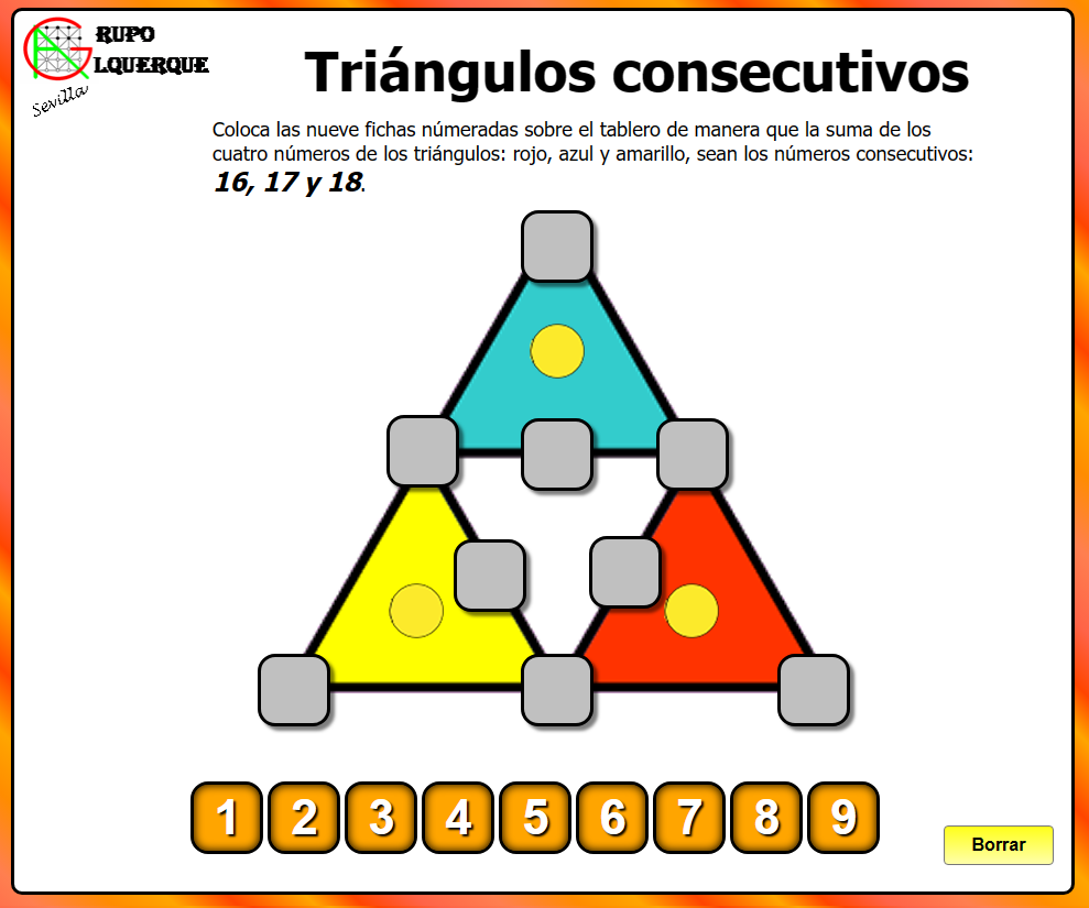 Tri&aacute;ngulos consecutivos